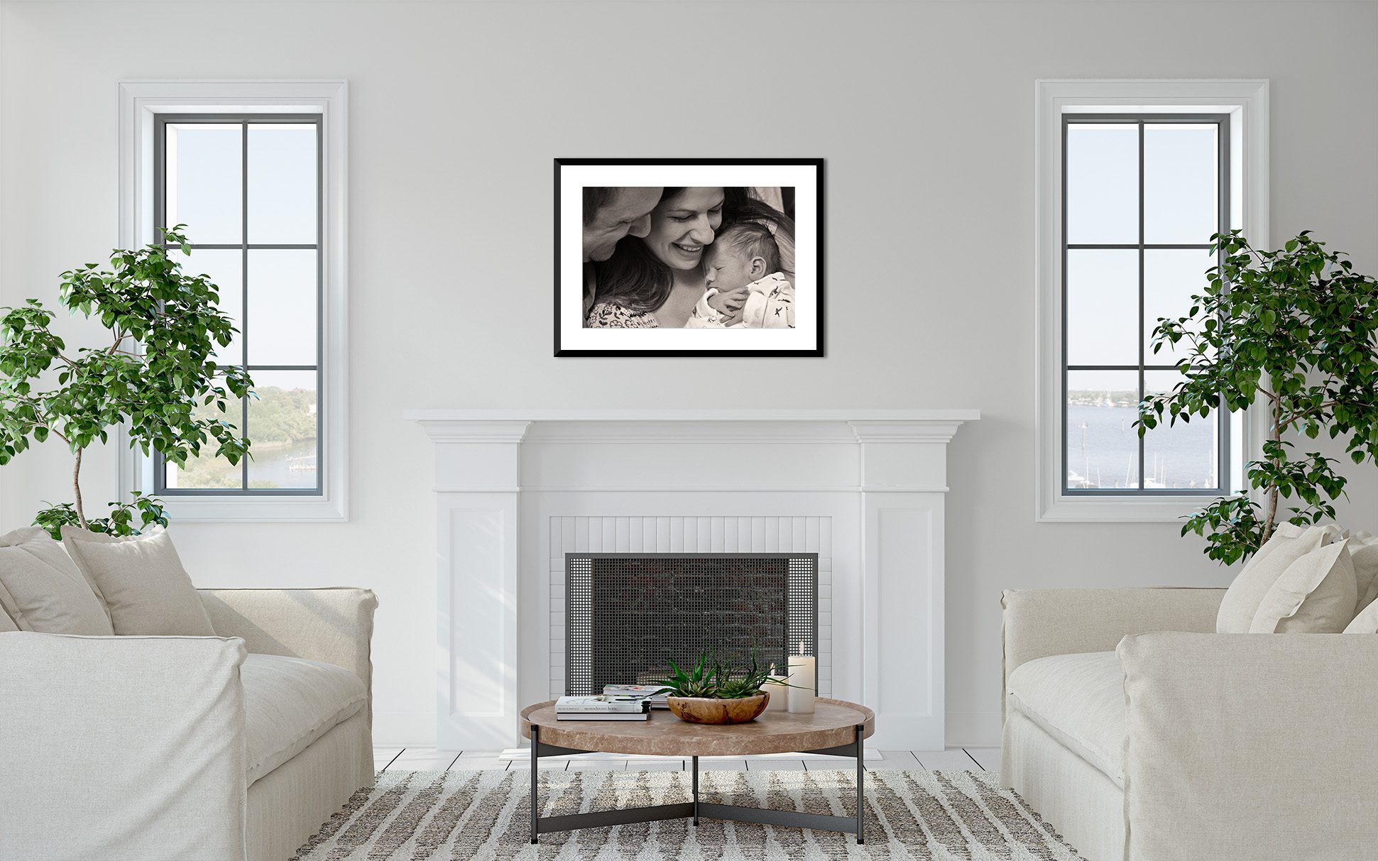 Above Fireplace Wall Protrait | Lisa Maco Photography LLC Washington, DC