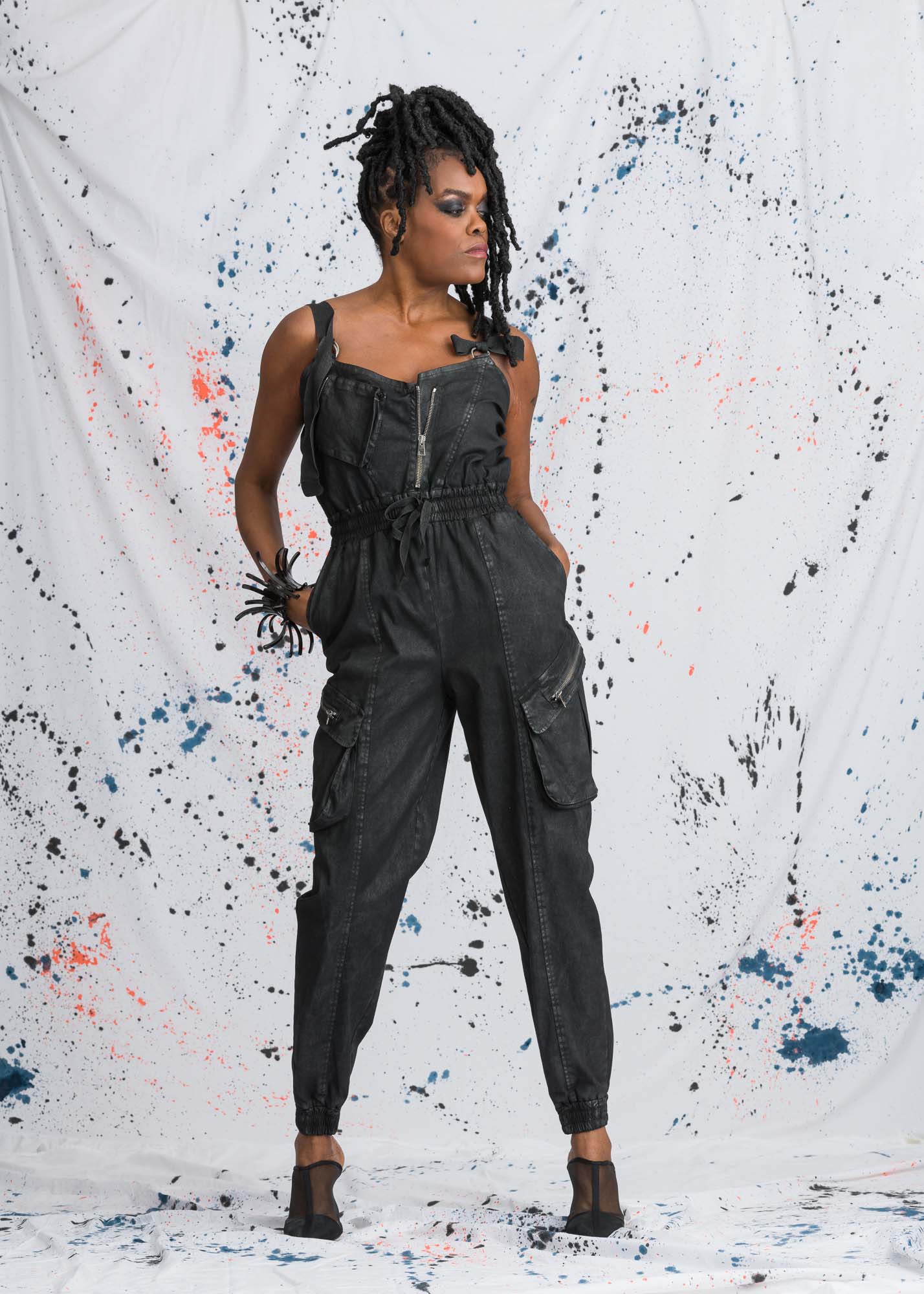 black summer jumpsuit available at Lili the First | Lisa Maco Photography, LLC, Washington, DC