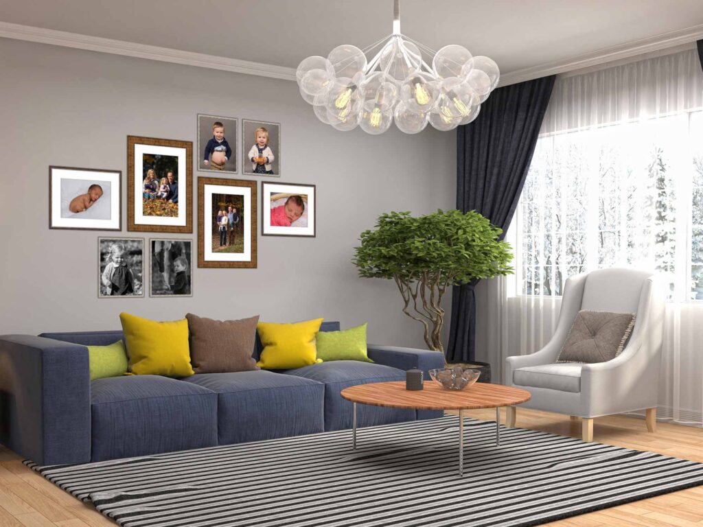 family photos gallery wall display | Lisa Maco Photography, Washington DC Family Photographer