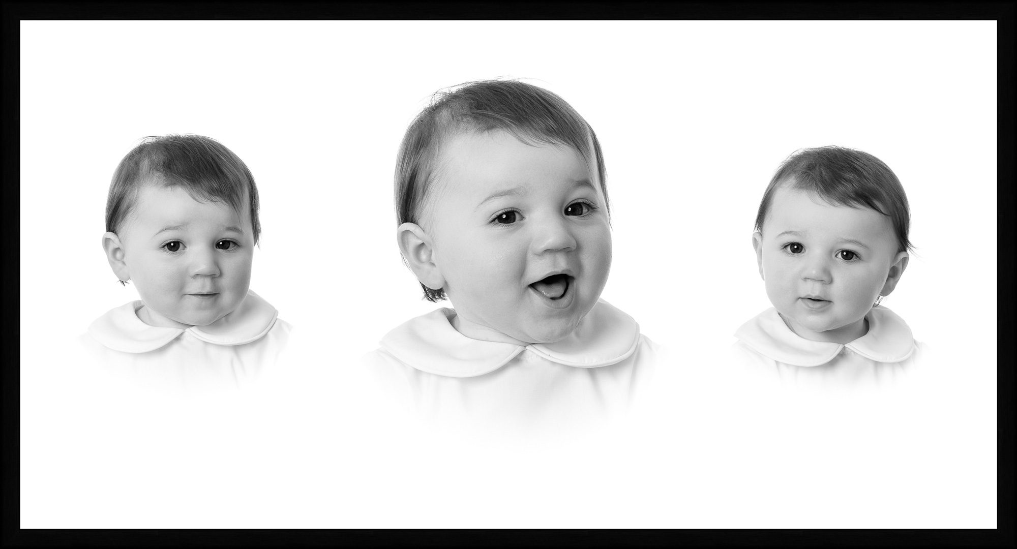 heirloom portrait composite showing 3 expressions | Lisa Maco Photography Heirloom Portrait Photographer Washington DC
