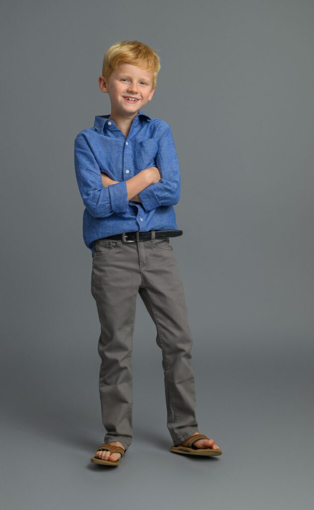 individual child portrait during a family session 