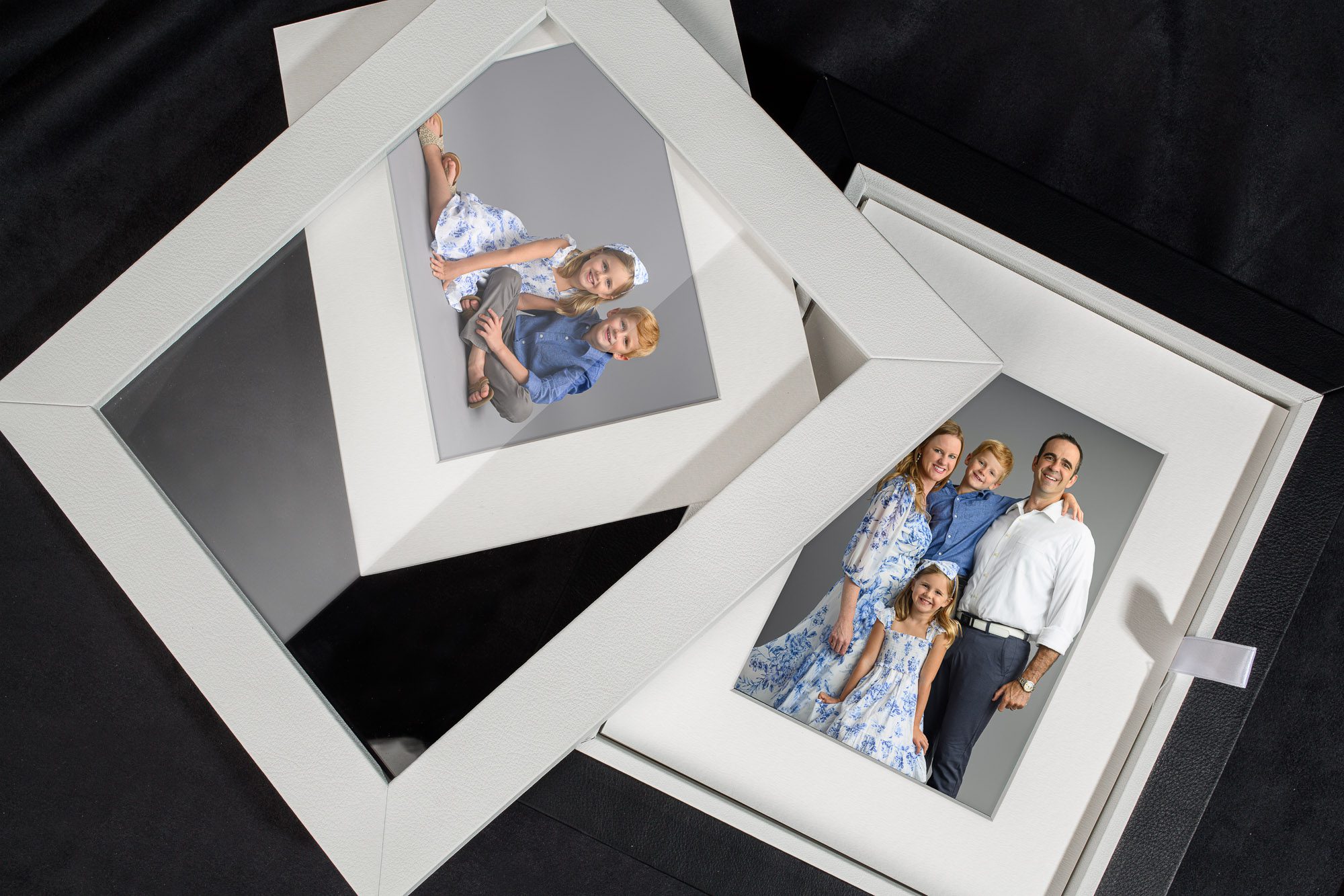 portrait box holding family images
